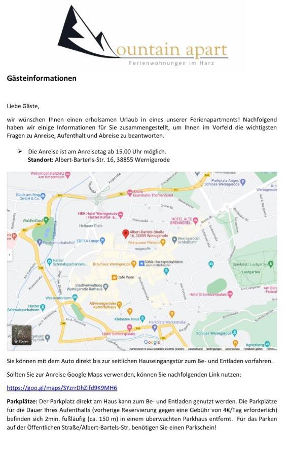 Ferienwohnungen Albarts By Mountain Apart Вернигерод Екстериор снимка